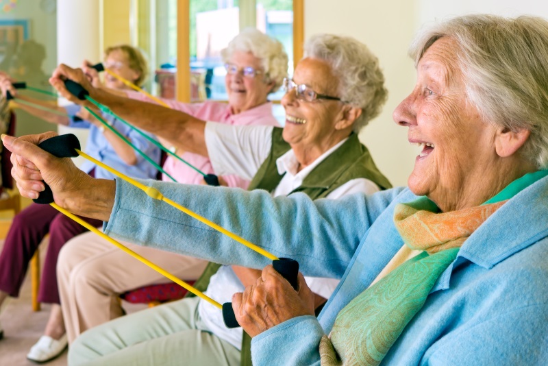 Physiotherapy for the elderly movement to music